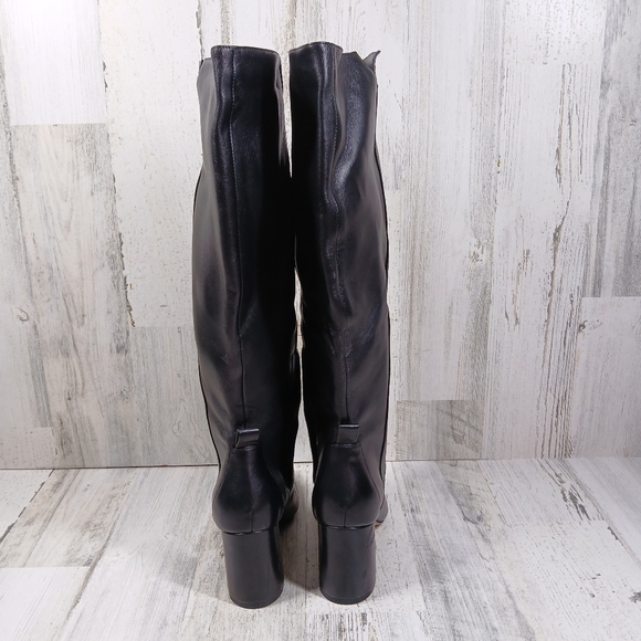 NEW Cole Haan Women's Valley Black Leather Square-Toe Block Heel Boots #1443 - Picture 9 of 14